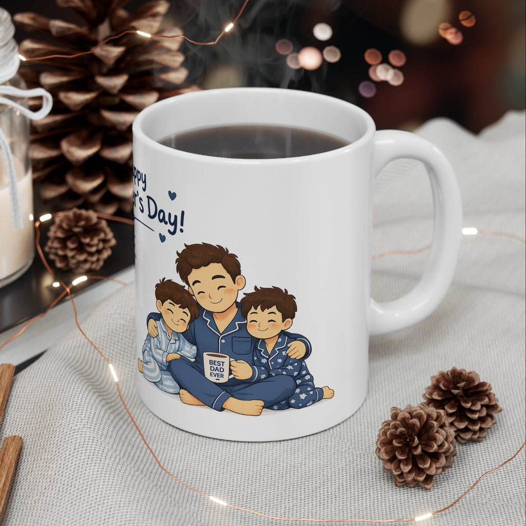 Personalised PJ Dad's day Mug— Custom Photo & Message | ORCA Coated 11oz Ceramic