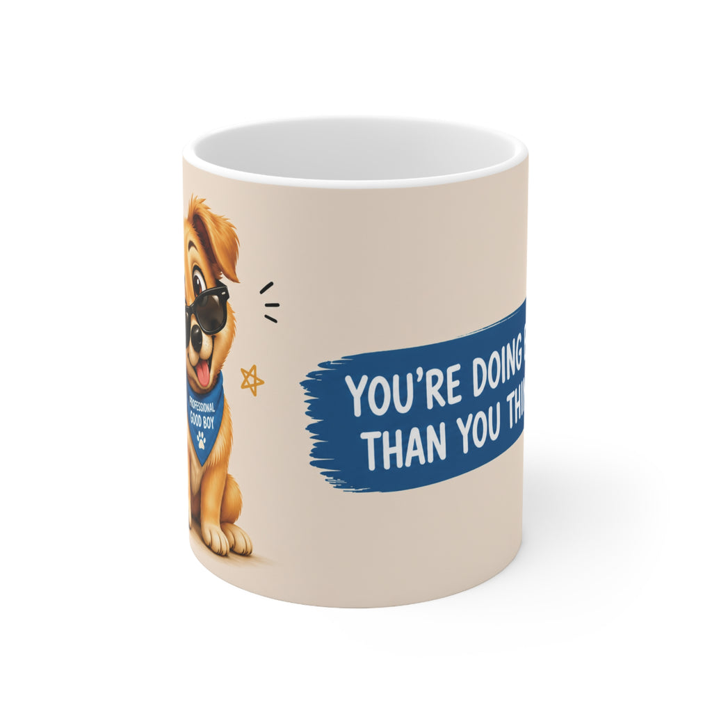 Cute Dog Lover Inspirational Mug Blue | ORCA Coated 11oz Ceramic