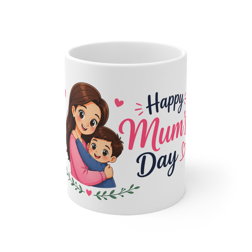 Mum's Day with Son Mug — Custom Photo & Message | ORCA Coated 11oz Ceramic