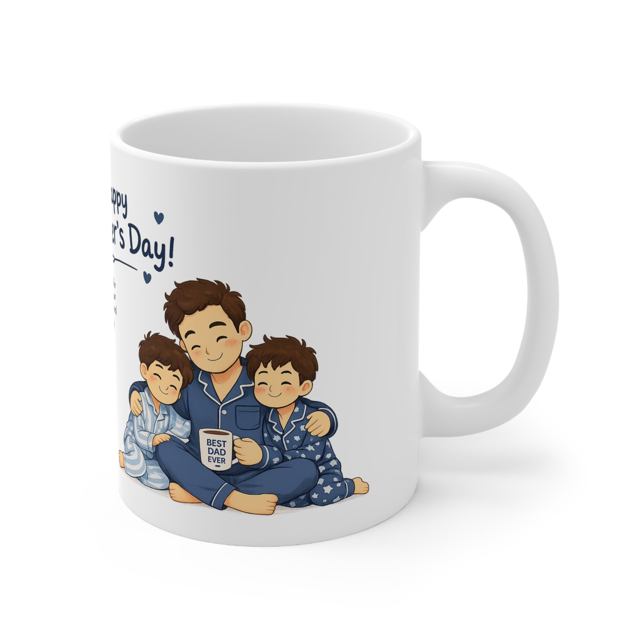 Personalised PJ Dad's day Mug— Custom Photo & Message | ORCA Coated 11oz Ceramic