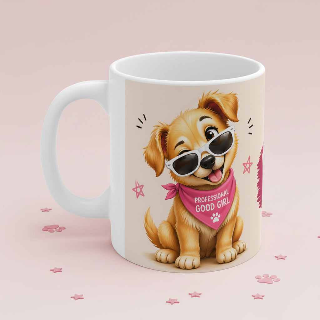 Cute Dog Lover Inspirational Mug Pink | ORCA Coated 11oz Ceramic