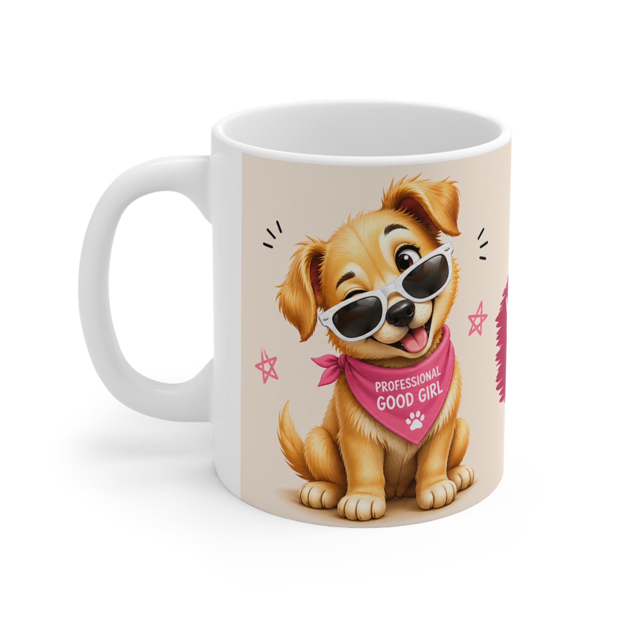 Cute Dog Lover Mug Pink — "You're Doing Better Than You Think" Inspirational