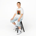 Kids/Teens T-Shirt — "Stay Pawsitive" Retro Cat Graphic