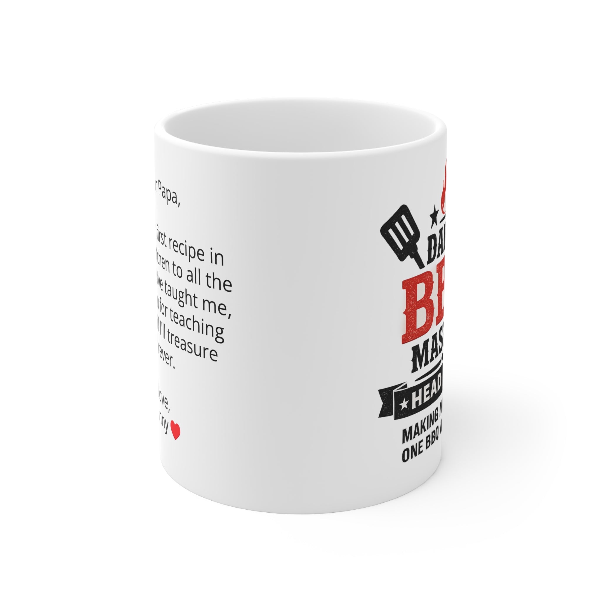 Personalised BBQ Master Dad Mug — Custom Image & Message | ORCA Coated 11oz Ceramic