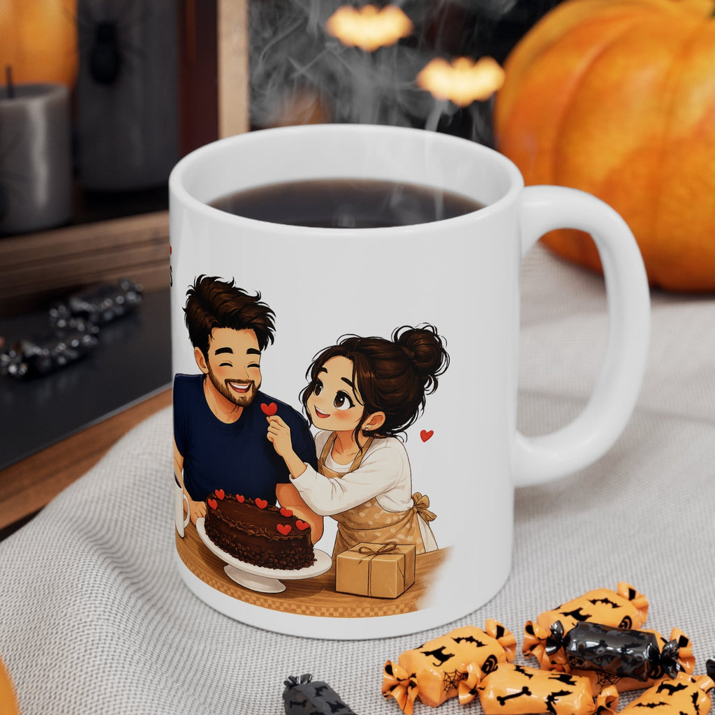Personalised Dad's with Mom Mug— Custom Photo & Message | ORCA Coated 11oz Ceramic