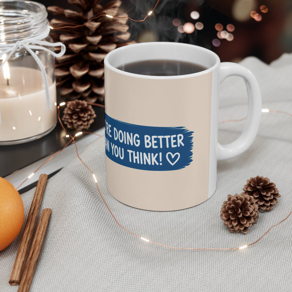 Cute Dog Lover Inspirational Mug Blue | ORCA Coated 11oz Ceramic