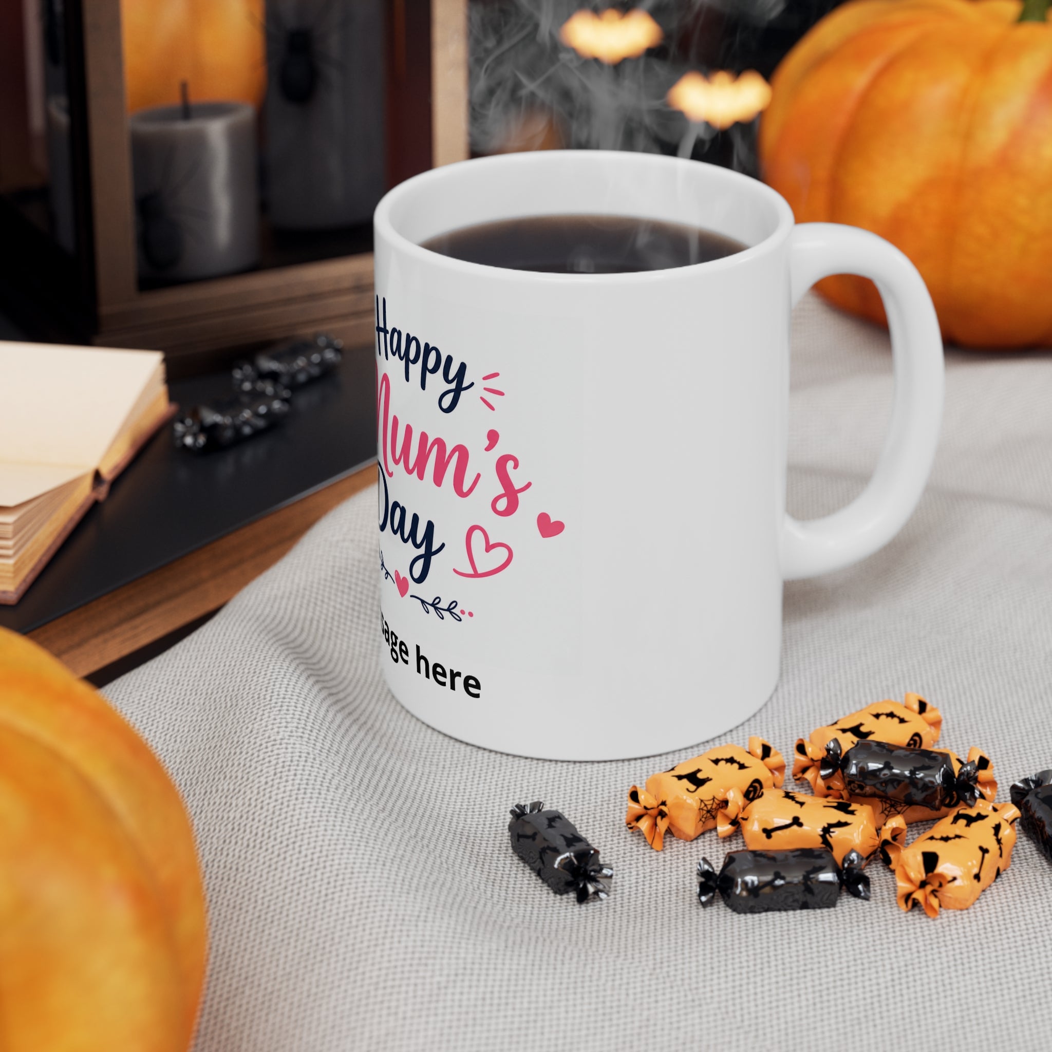 Mum's day with Daughter Mug — Custom Message | ORCA Coated 11oz Ceramic