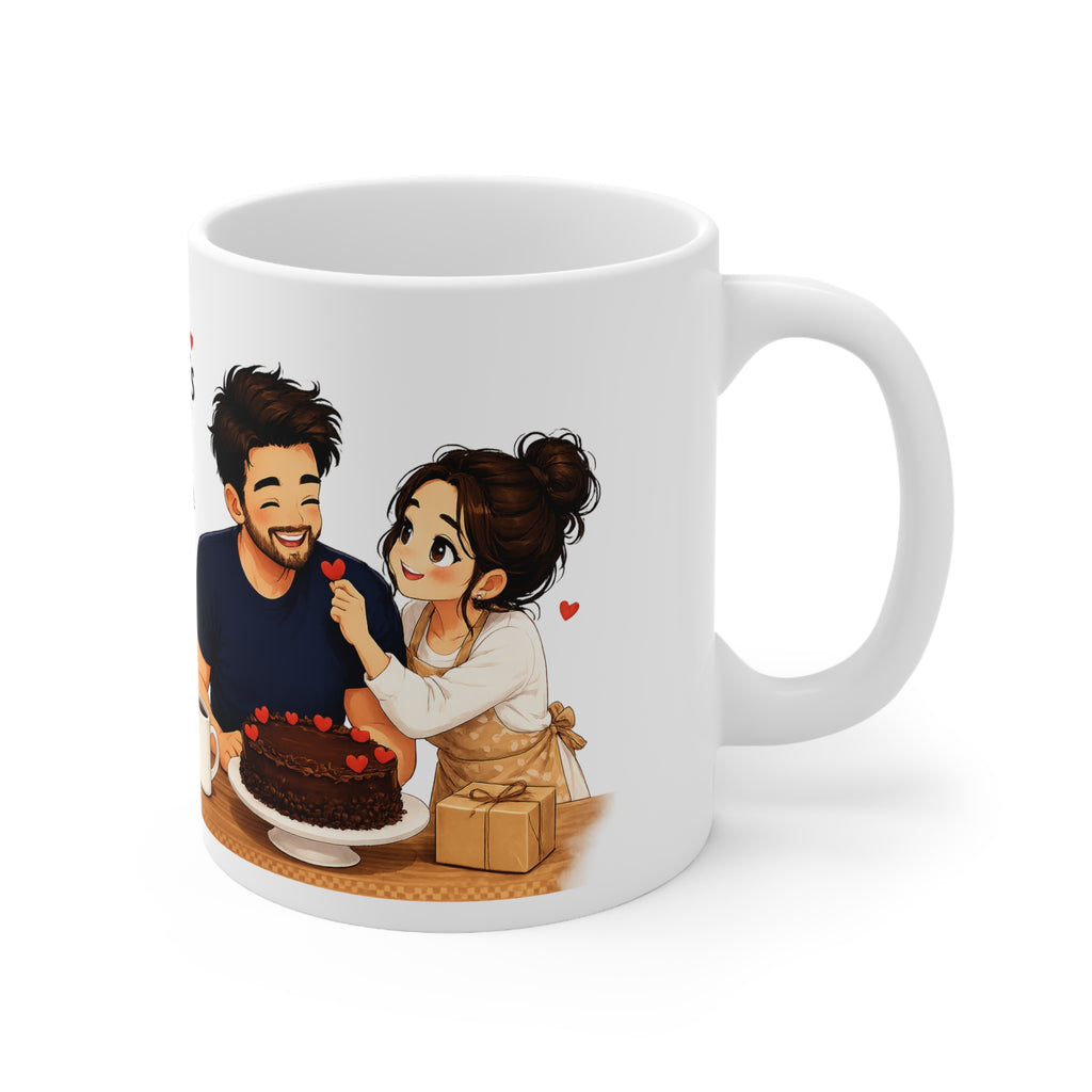 Personalised Dad's with Mom Mug— Custom Photo & Message | ORCA Coated 11oz Ceramic