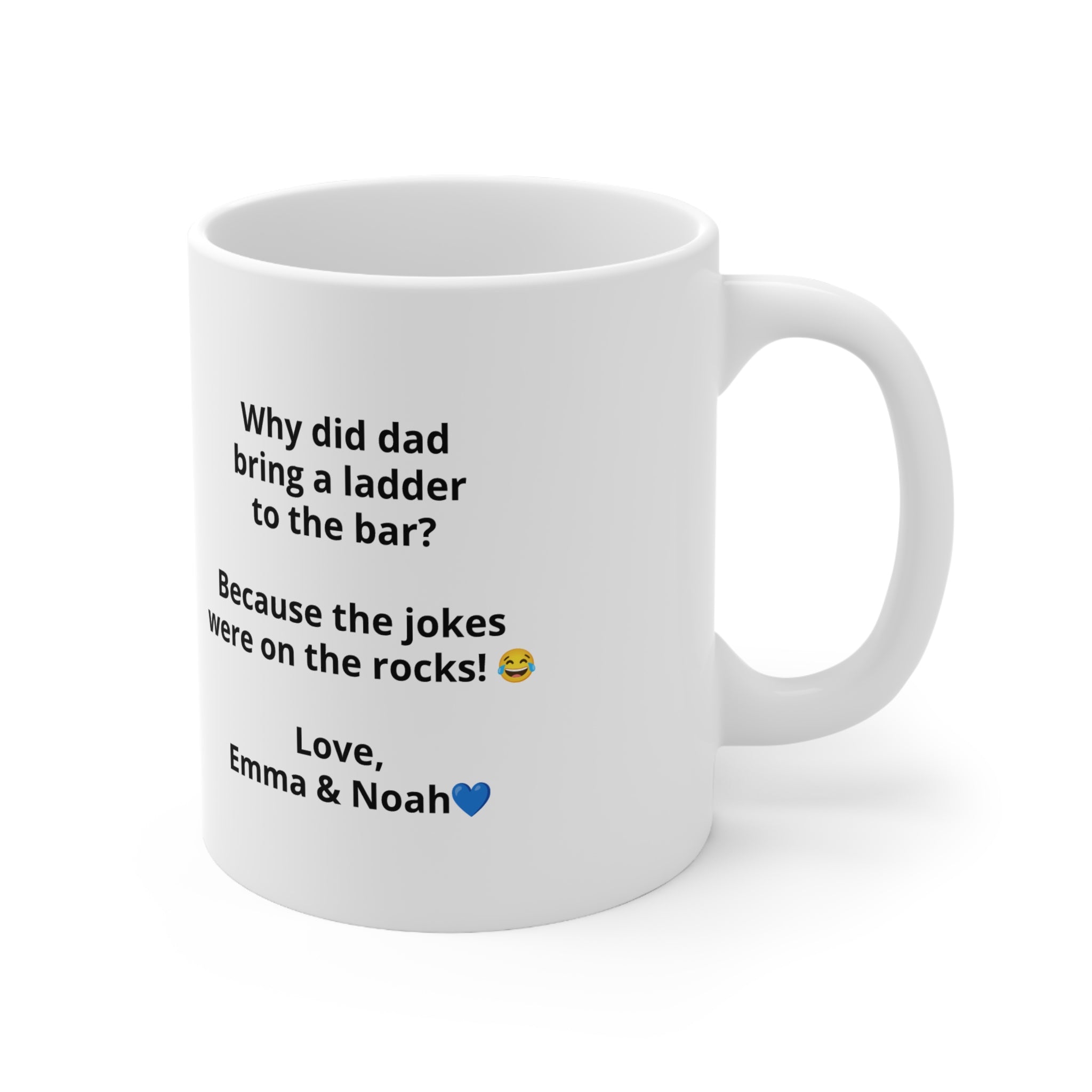 Personalised Best Dad Ever Coffee Mug — Custom Image & Message | ORCA Coated 11oz Ceramic
