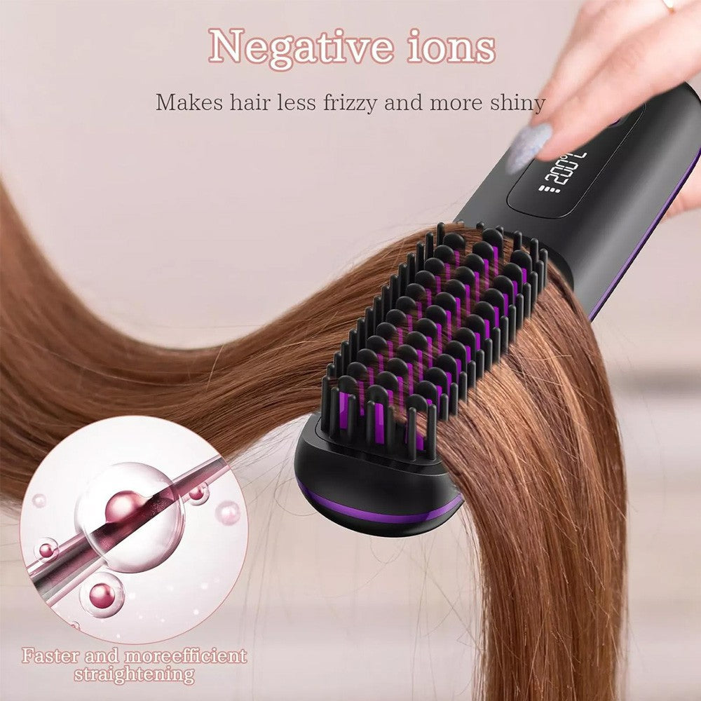 Hair Straightener Brush Travel Mini Rechargeable - FREE SHIPPING!