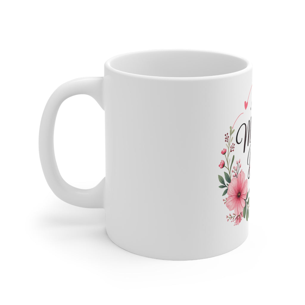 Mother's Day Pink Flower Ceramic Mug — Branded 11oz and 15oz sizes