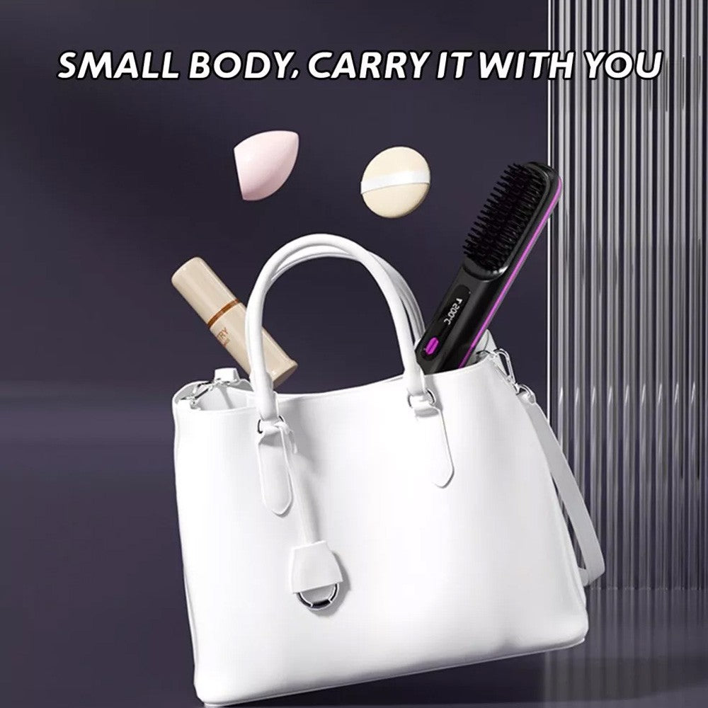 Hair Straightener Brush Travel Mini Rechargeable - FREE SHIPPING!
