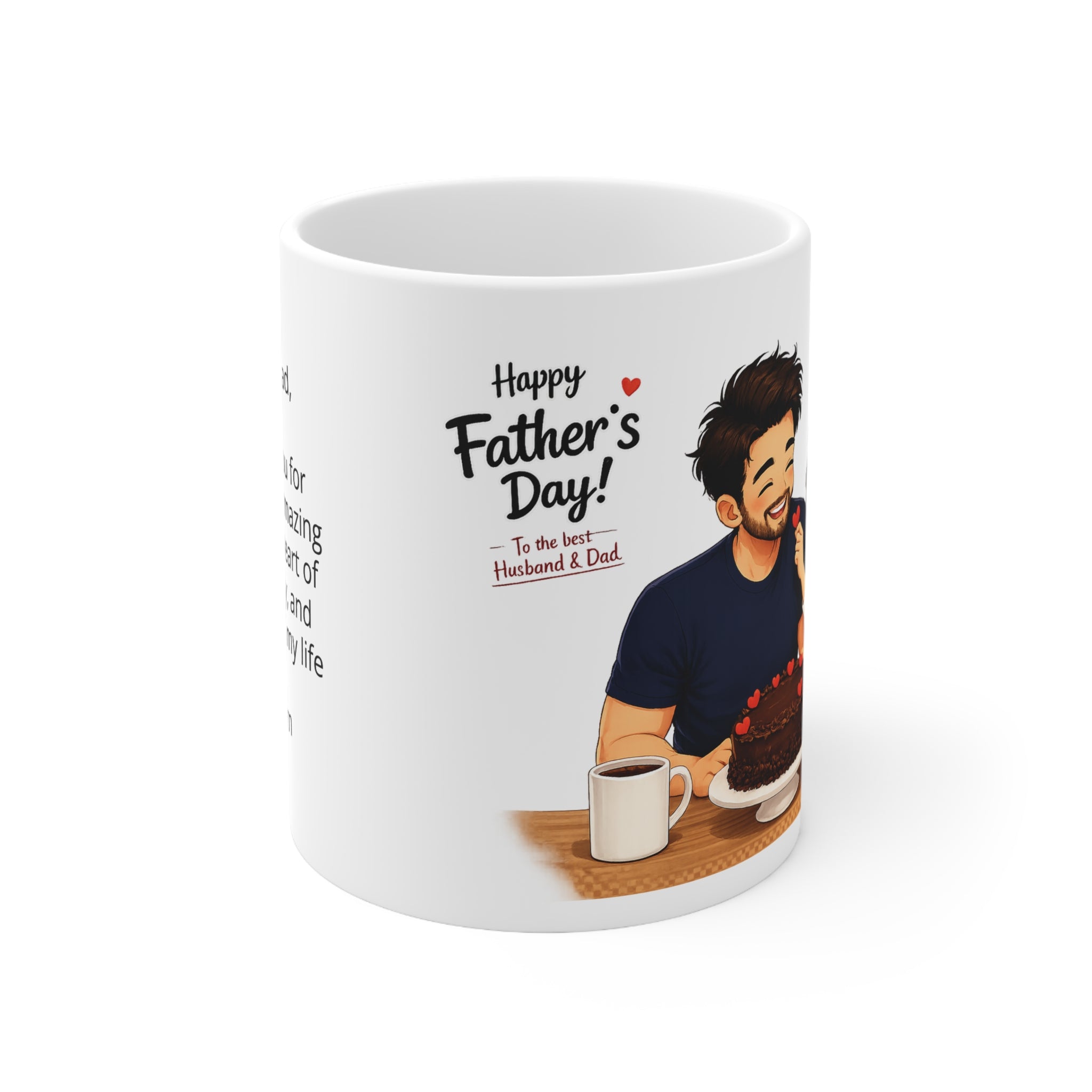 Personalised Dad's with Mom Mug— Custom Photo & Message | ORCA Coated 11oz Ceramic