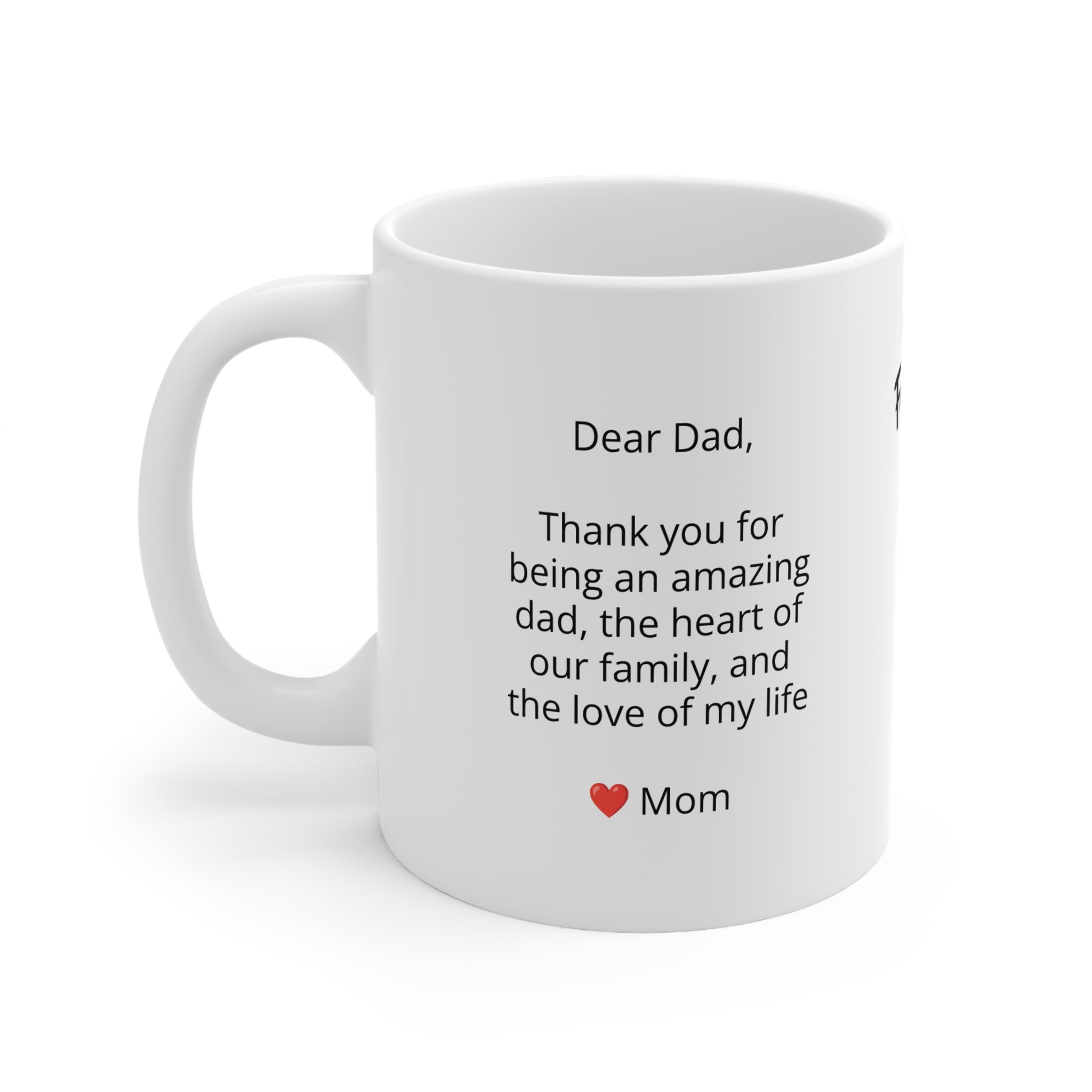 Personalised Dad's with Mom Mug— Custom Photo & Message | ORCA Coated 11oz Ceramic
