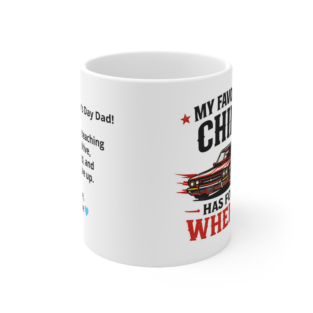 Personalised Father’s Day Car Mug  — Custom Image & Message | ORCA Coated 11oz Ceramic