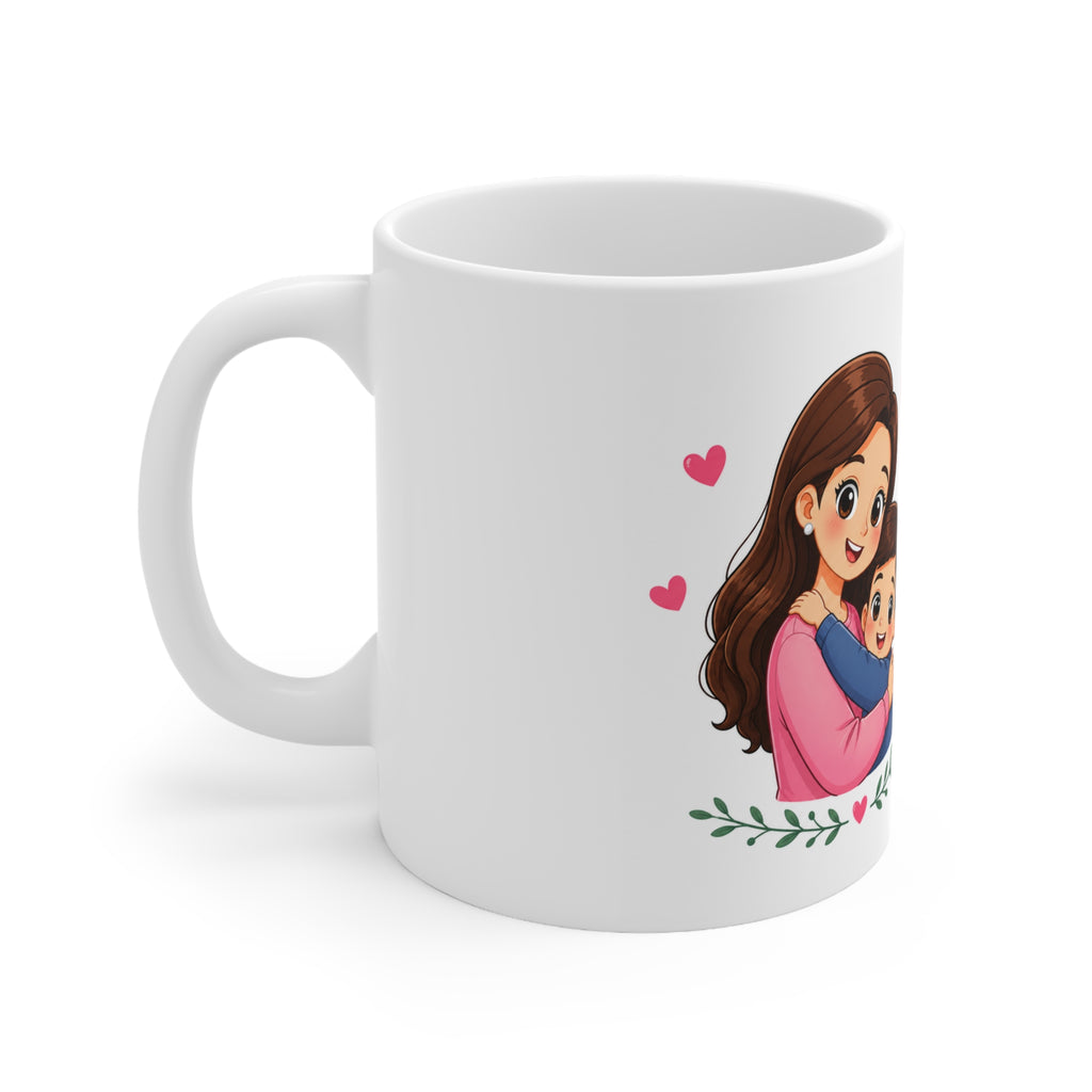 Mum's Day with Son Mug — Custom Photo & Message | ORCA Coated 11oz Ceramic