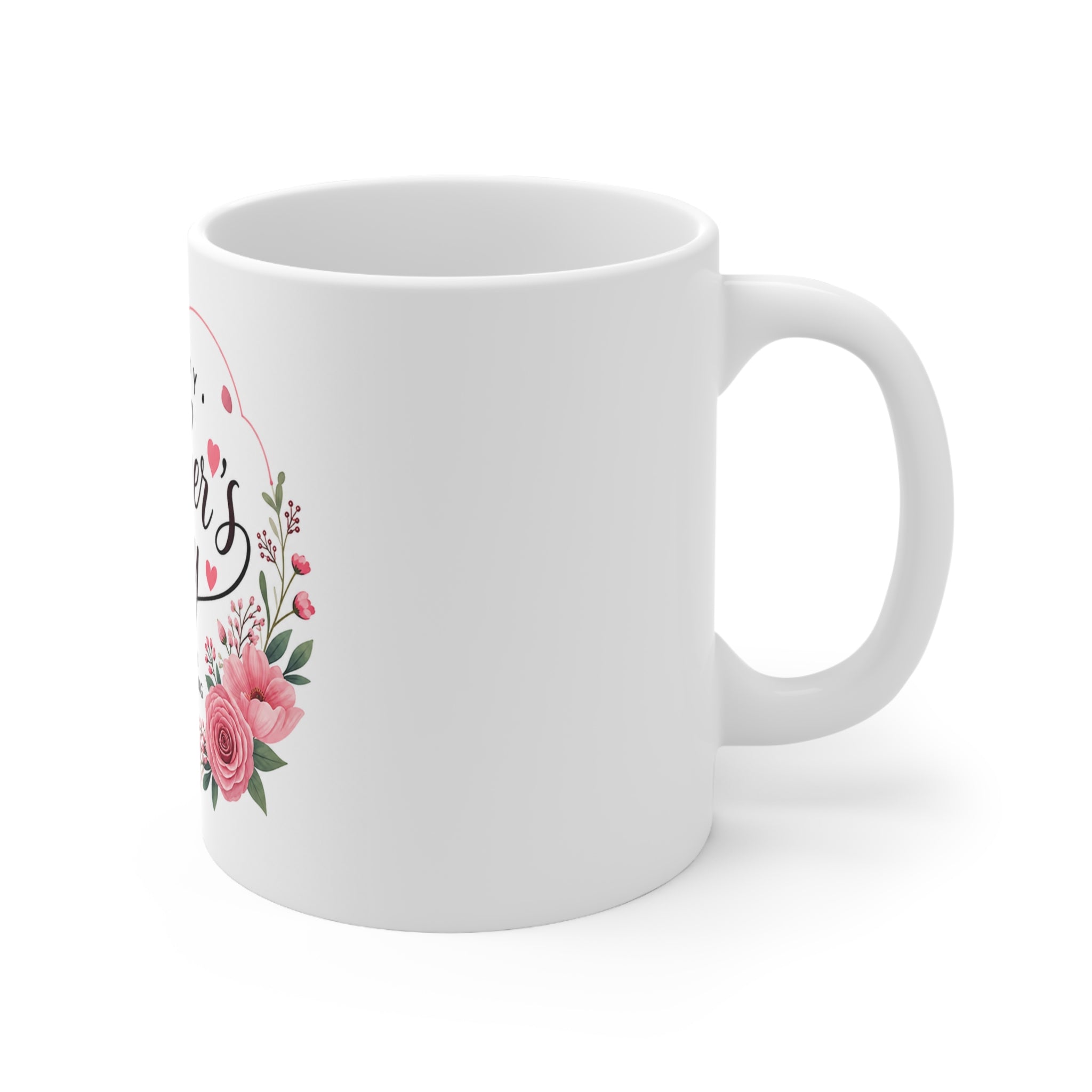 Mother's Day Pink Flower Ceramic Mug — Branded 11oz and 15oz sizes