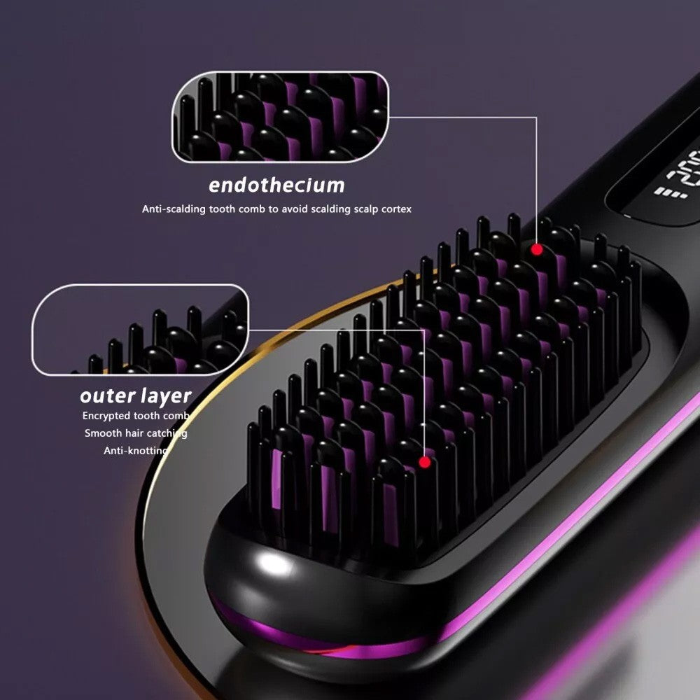 Hair Straightener Brush Travel Mini Rechargeable - FREE SHIPPING!