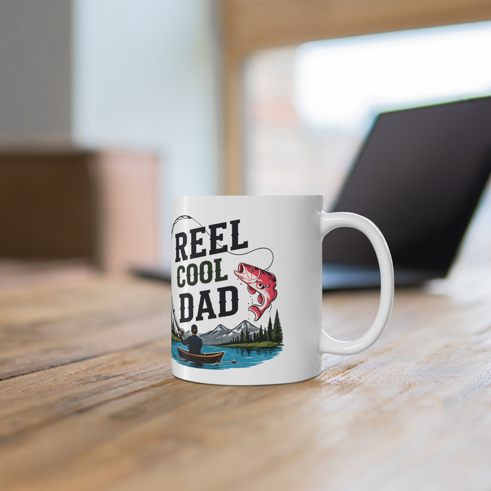 Personalised Fishing Dad Coffee Mug — Custom Photo & Message | ORCA Coated 11oz Ceramic