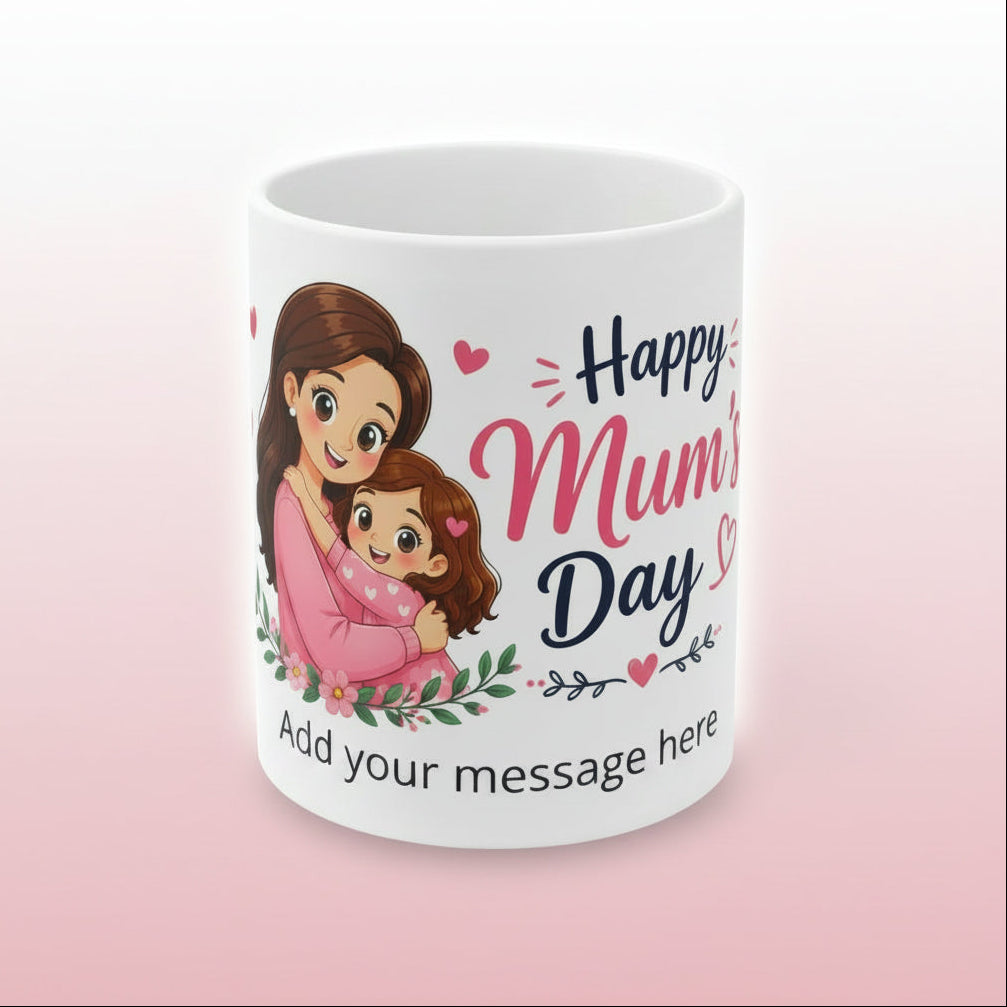Mum's day with Daughter Mug — Custom Message | ORCA Coated 11oz Ceramic