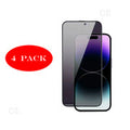 Compatible with Apple iPhone 15 PLUS Privacy Glass Screen Protector 4-Pack Anti-Spy Tempered Glass