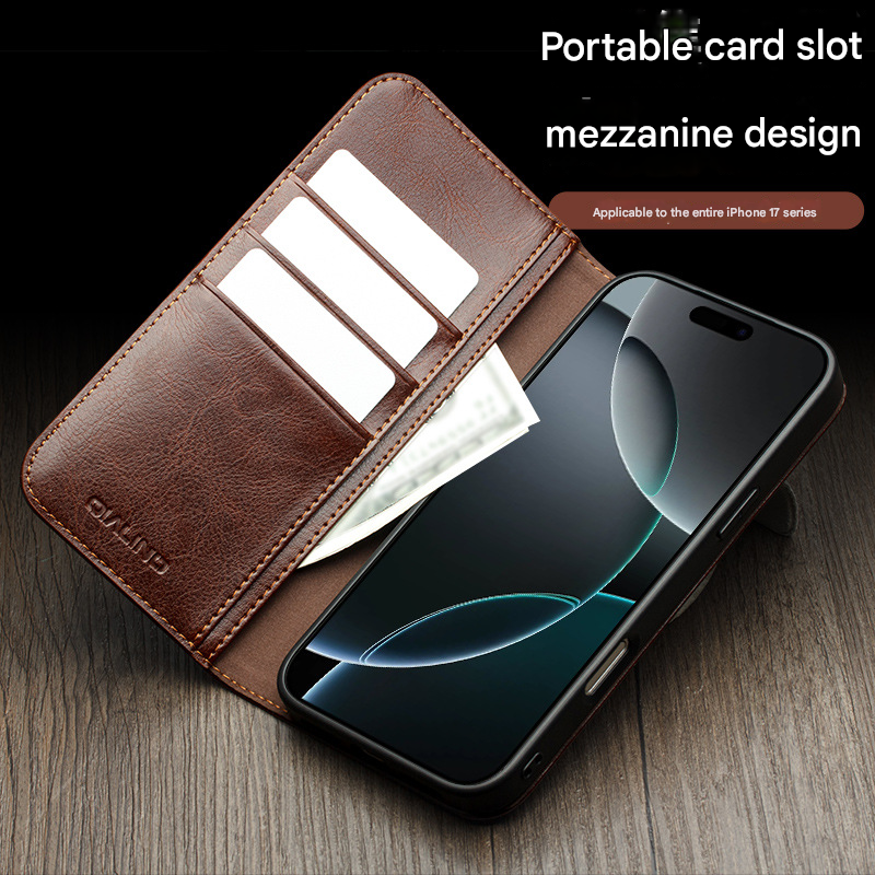 For iPhone 17 Pro Max Horizontal Flip Leather Case with Holder & Card Slots & Wallet