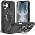 2-in-1 Magnetic Sliding Lens Case, Black for iPhone 16