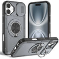 2-in-1 Magnetic Sliding Lens Case, Grey for iPhone 16 Plus