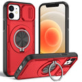 2-in-1 Magnetic Sliding Lens Case, Red for iPhone 12