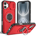 2-in-1 Magnetic Sliding Lens Case, Red for iPhone 16