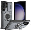 2-in-1 Magnetic Sliding Lens Case, Grey for Samsung S23Ultra