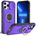 2-in-1 Magnetic Sliding Lens Case, Purple for iPhone 13 Pro