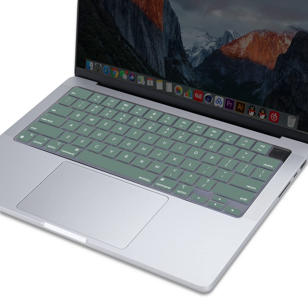 Keyboard Cover Skin For MacBook Air Pro 13 13.6 14 15.3 16 A2442 A2779 A2485 A2780 A2681 A2941 M1 M2 2021 to 2023 Green