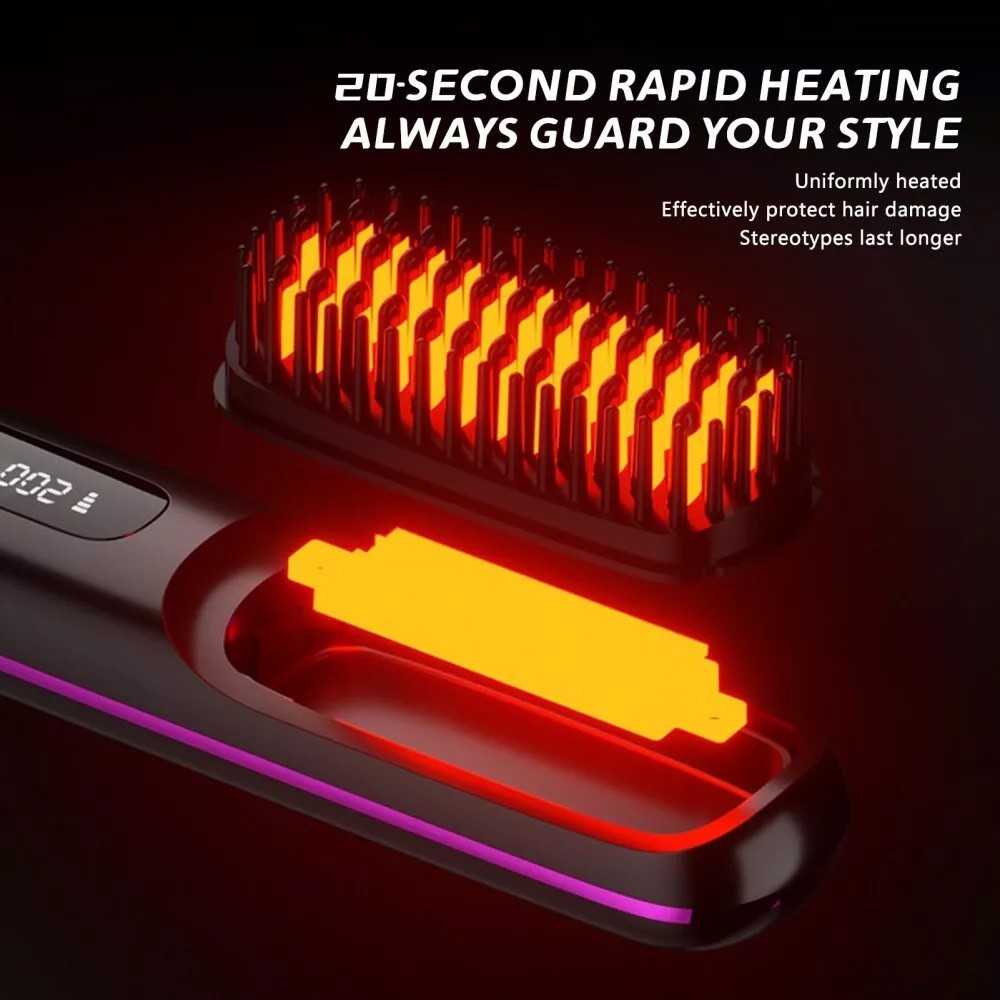 Hair Straightener Brush Travel Mini Rechargeable - FREE SHIPPING!