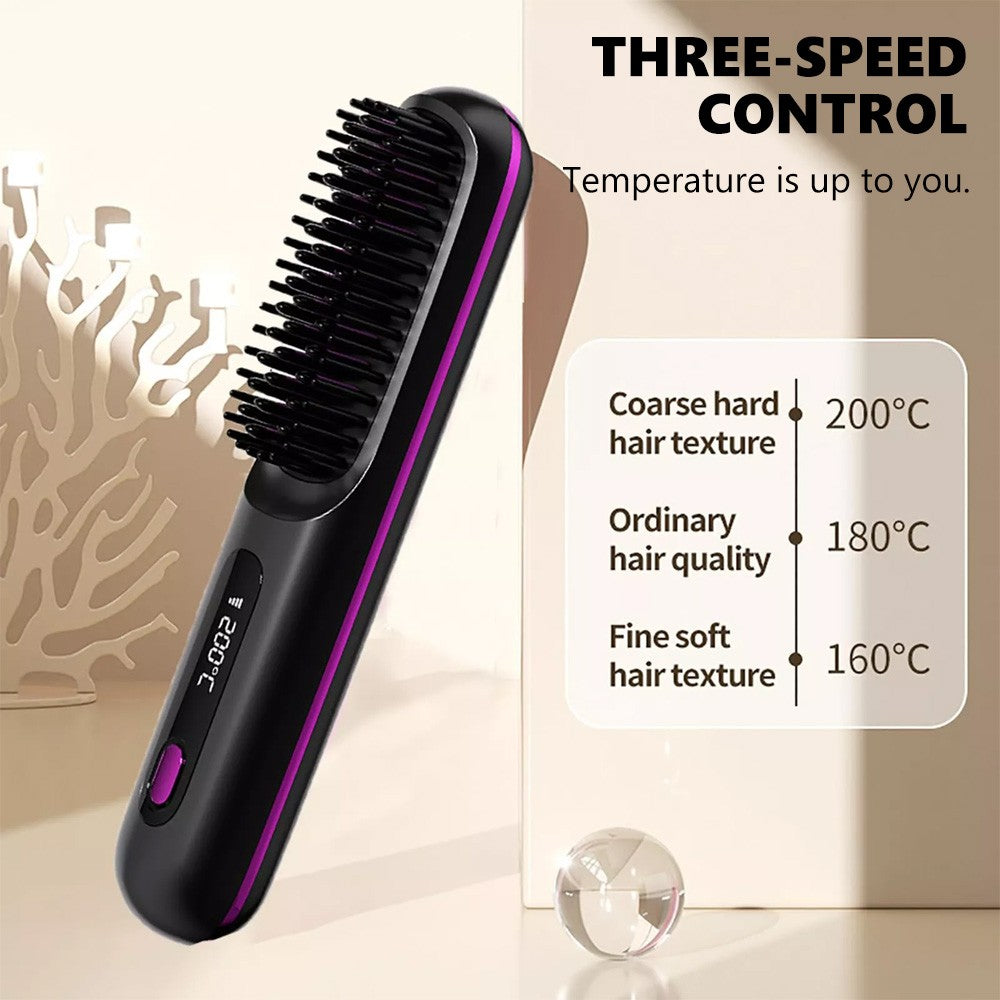 Hair Straightener Brush Travel Mini Rechargeable - FREE SHIPPING!
