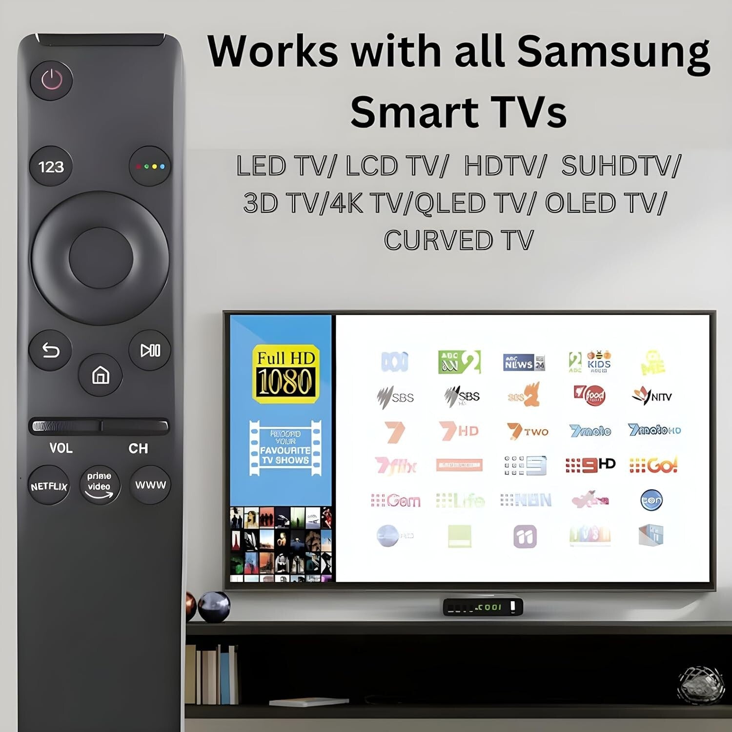 Universal Remote Control All  Smart LED QLED 4K 8K 3D TVs