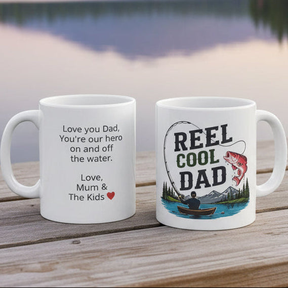 Personalised Fishing Dad Coffee Mug — Custom Photo & Message | ORCA Coated 11oz Ceramic